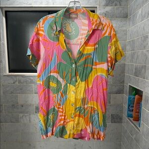 Show Me Your MuMu Parker button down short sleeve women’s size small